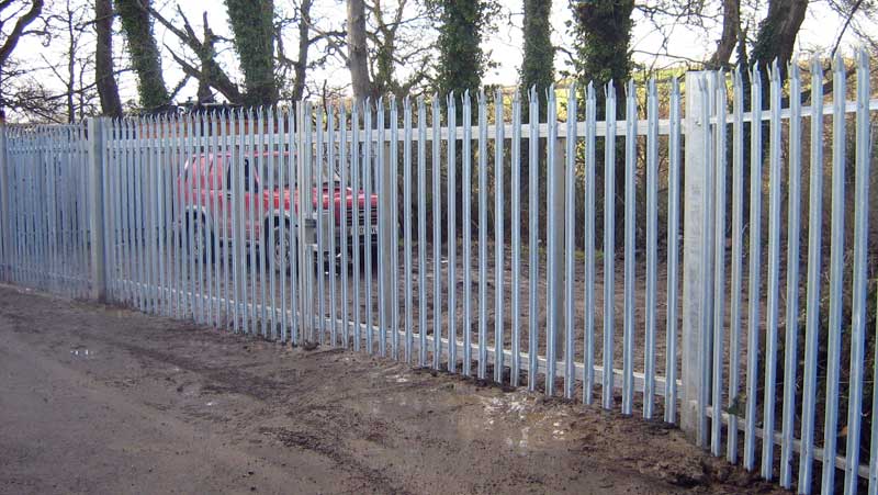 Steel palisade security fencing and gates